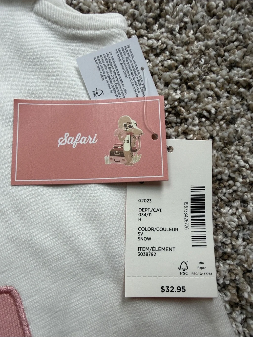 NWT Gymboree Cream Tee with Pink Car & Brown Giraffe Appliqué Safari size 6